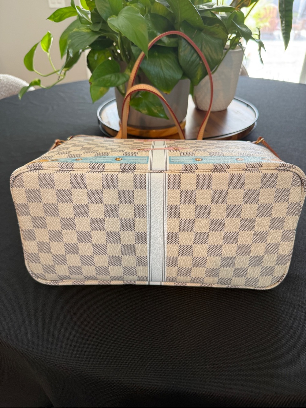 🍒 Louis Vuitton NEVERFULL MM PORTO CERVO Summer Trunks Damier Azur Bag Tote NEW🍒 - Picture 8 of 12